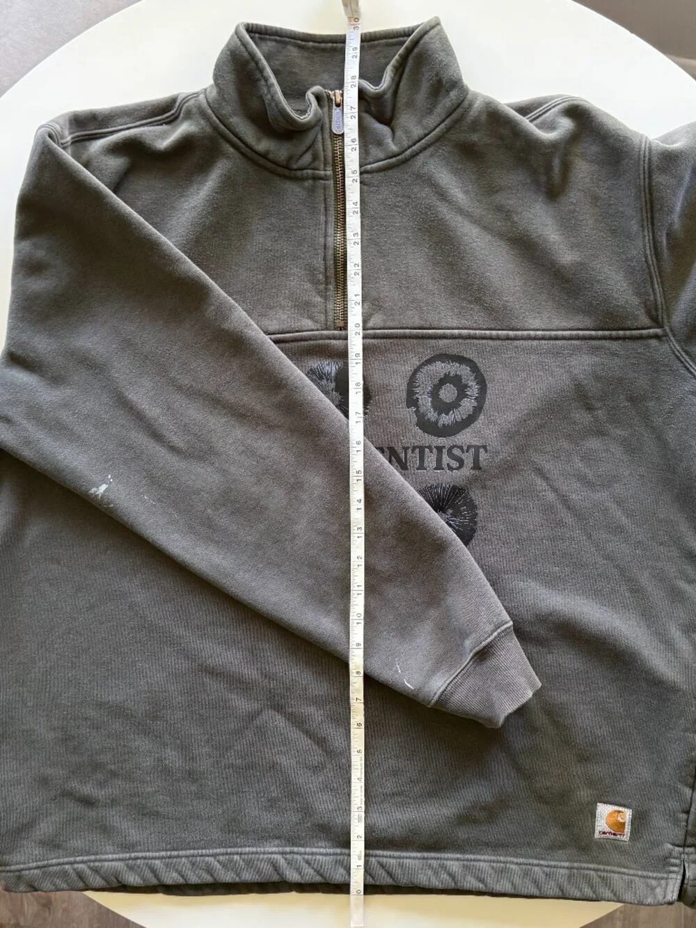 Carhartt Citizen Scientist Graphic Quarter Zip Sweatshirt Large L Green K188